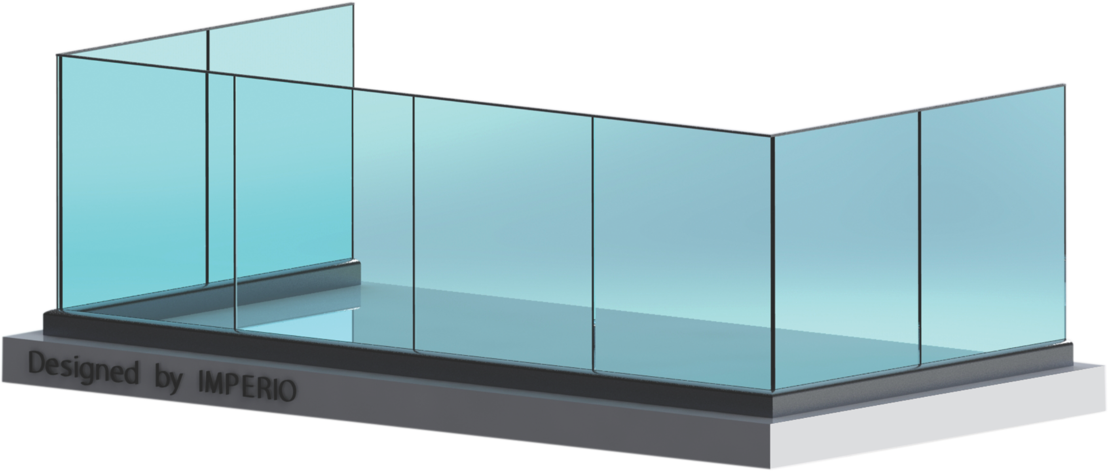 Imperio A series Framless Glass Railings