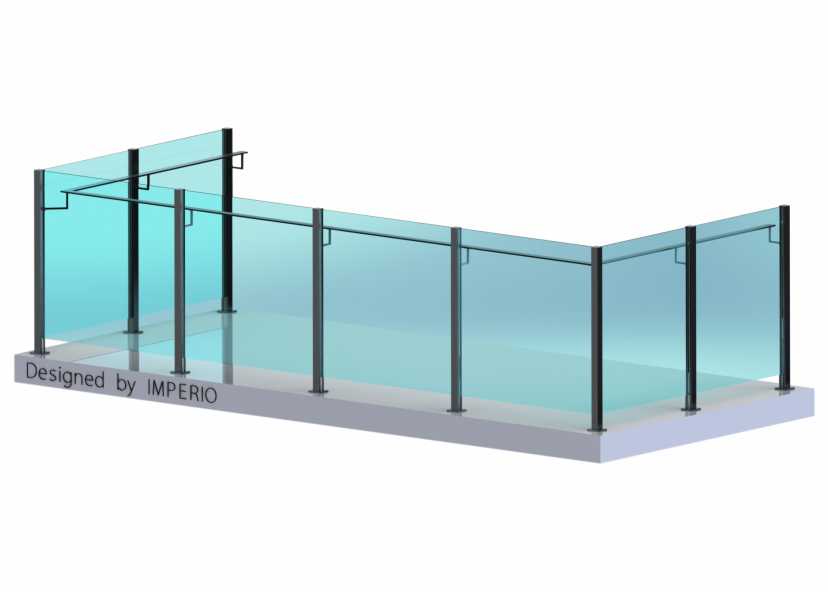 Imperio S Series Framesless Bar Glass Railings